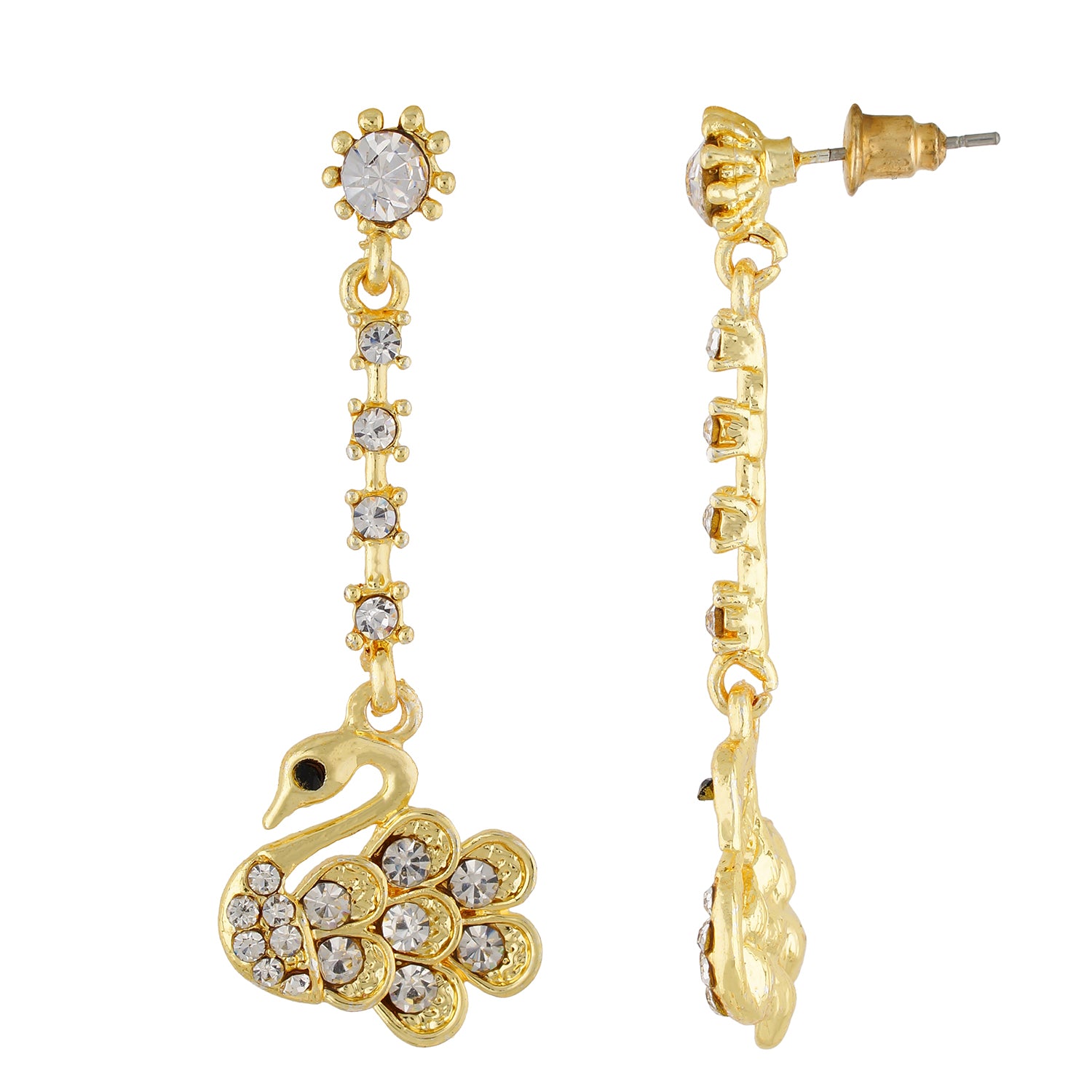 Amazing Gold Colour Duck Hanging Design Earring for Girls and Women