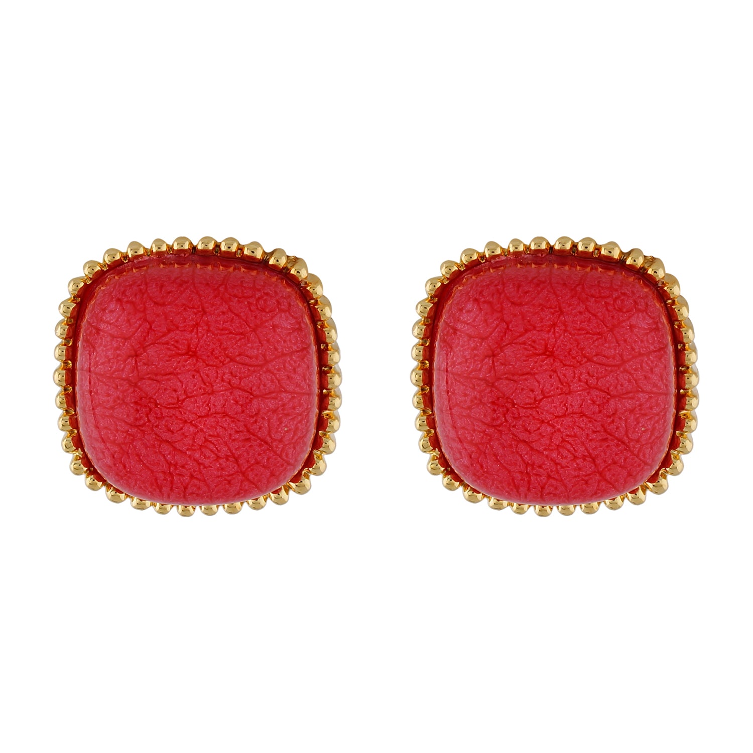 Wonderful Tomato Red Colour Square Shape Earring for Girls and Women