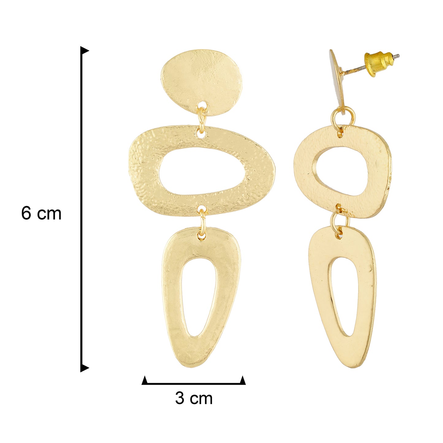 Glamorous Gold Colour Geometrical Shape Earring for Girls and Women
