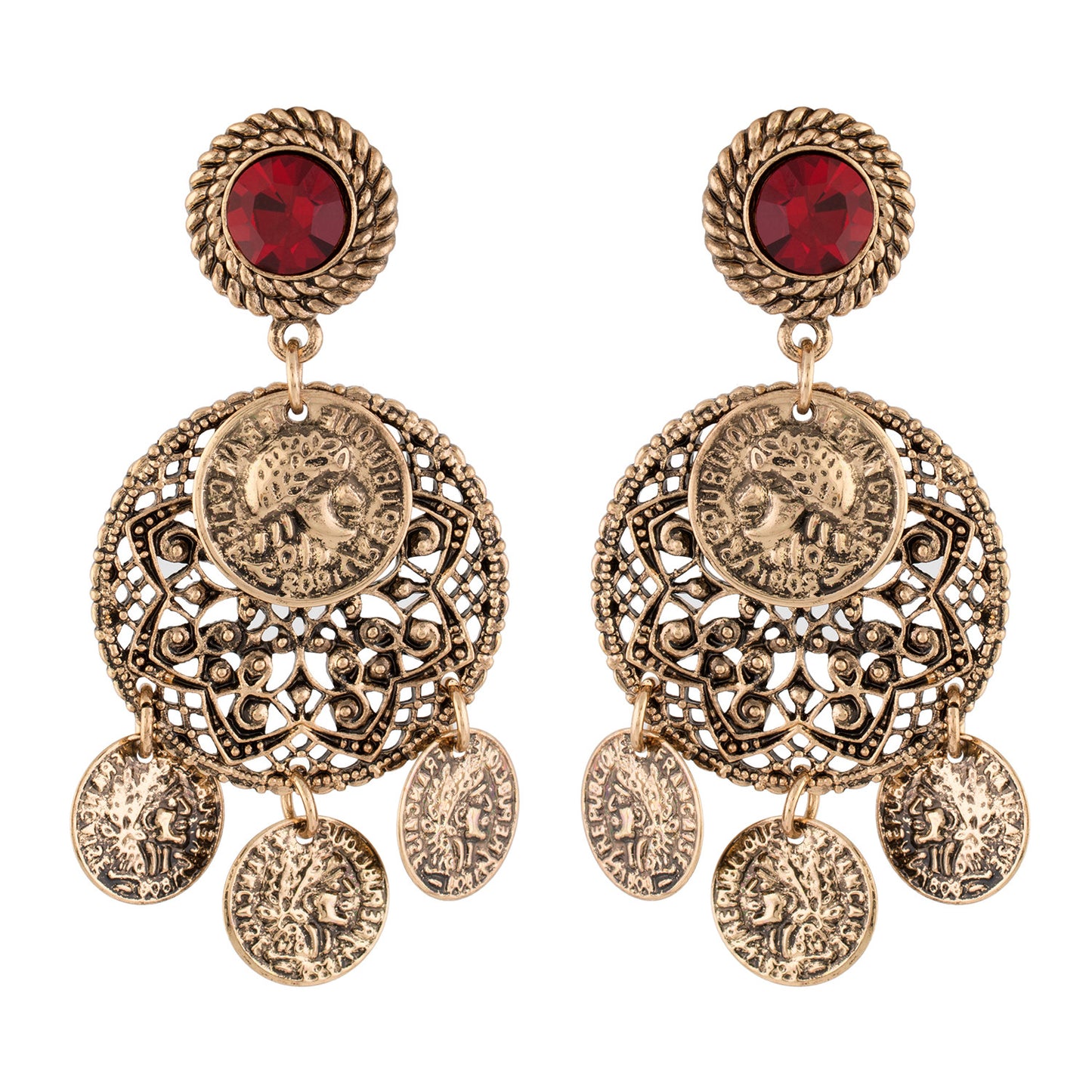 Oxide Gold Ear Danglers