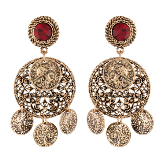 Oxide Gold Ear Danglers