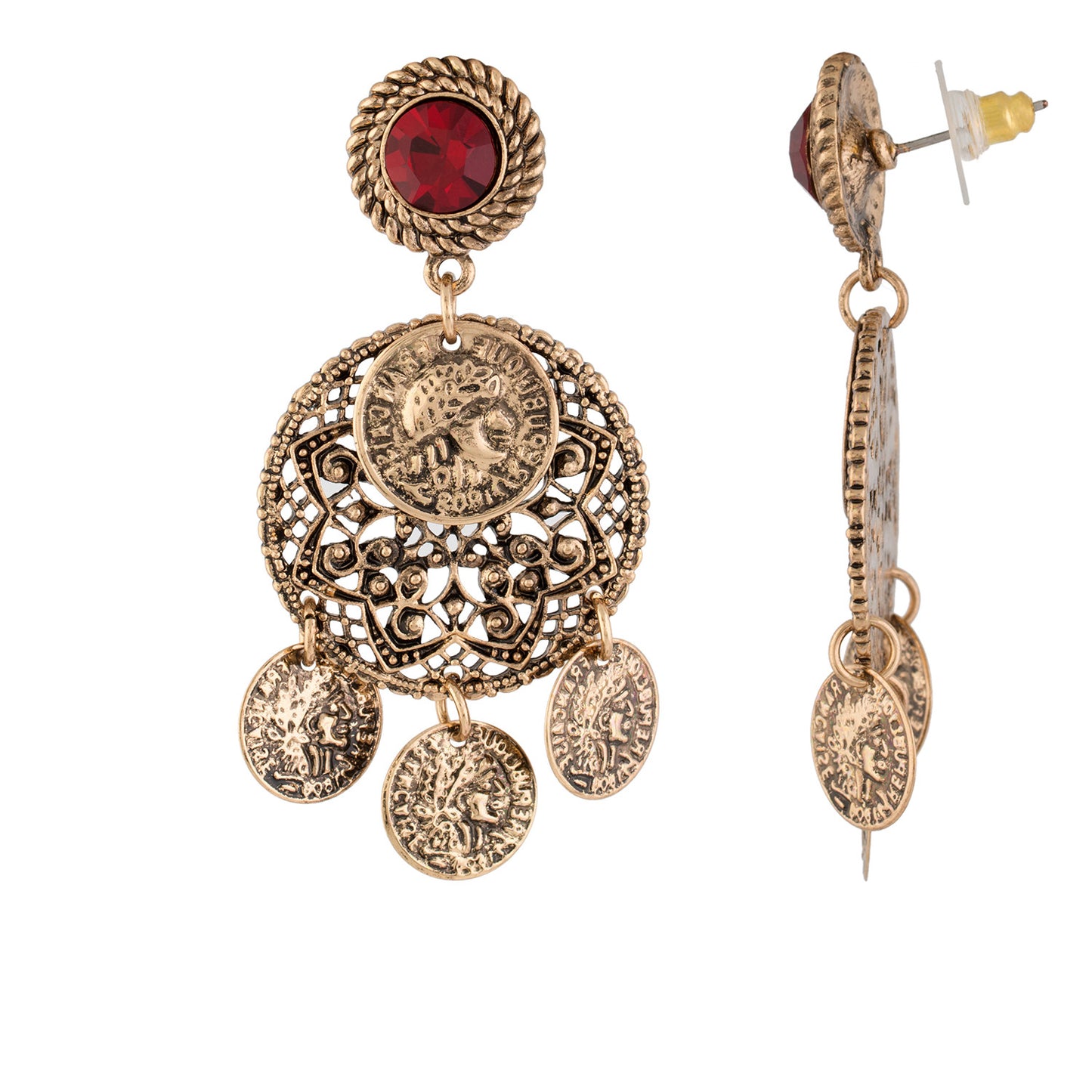 Oxide Gold Ear Danglers