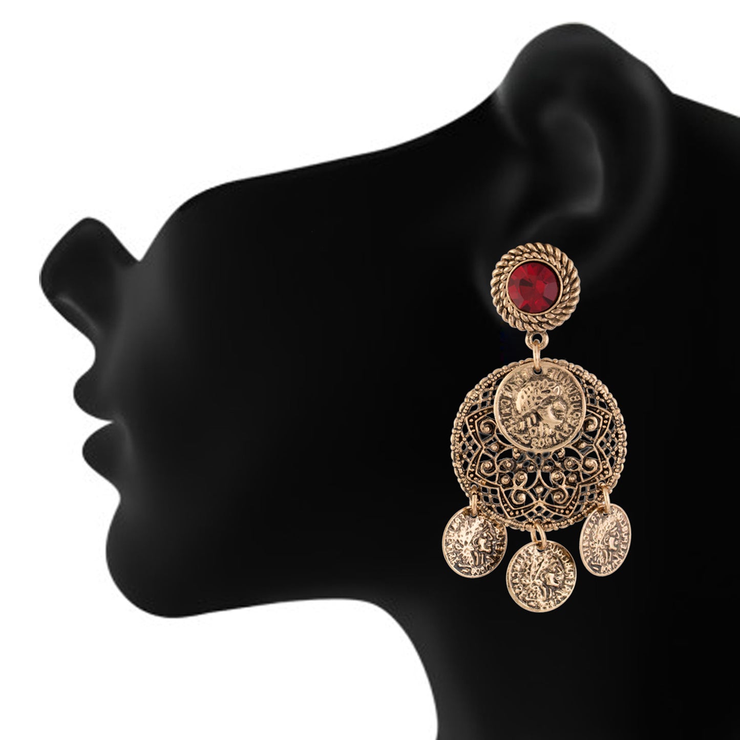 Oxide Gold Ear Danglers