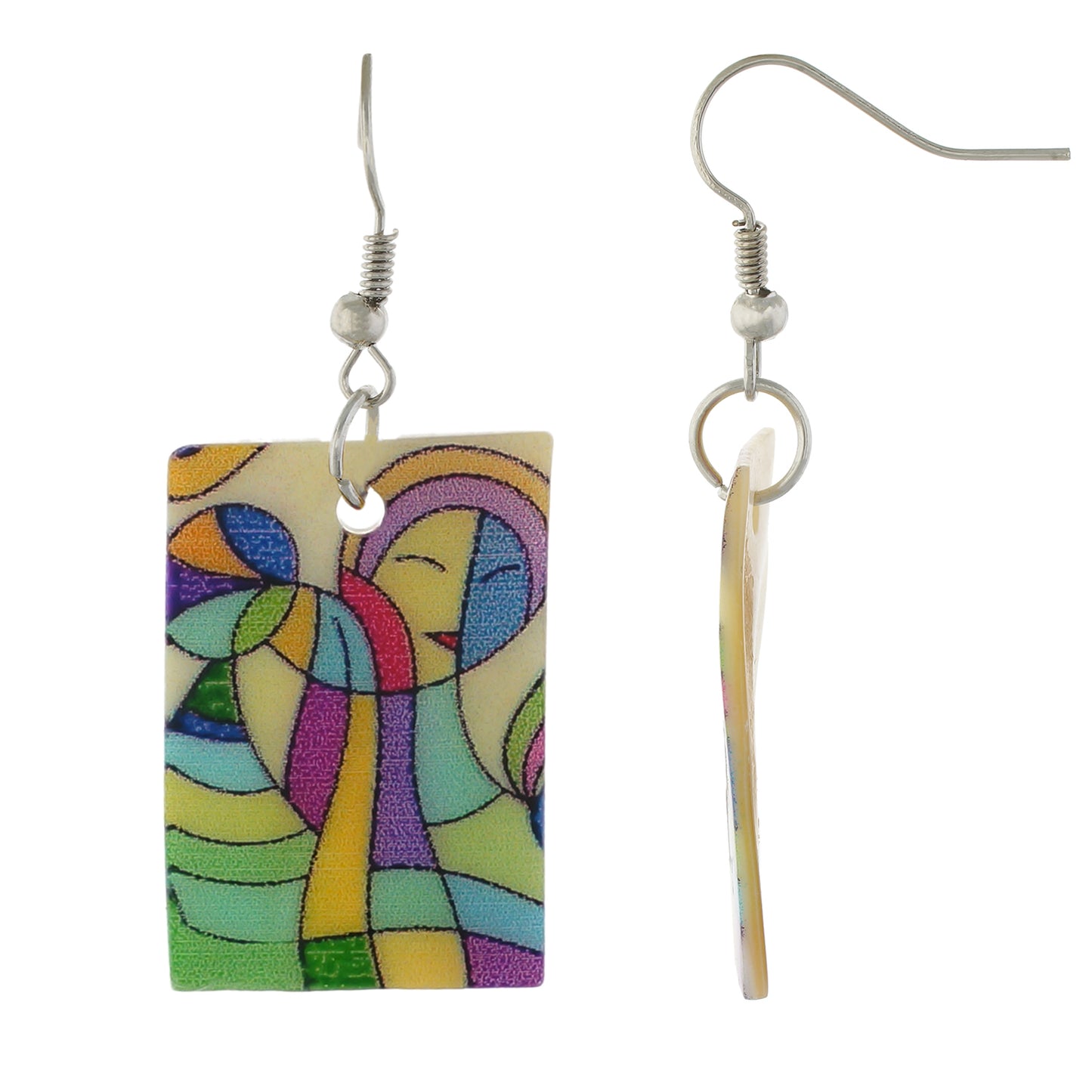 Multi colour Rectangular design Necklace Set for girls and women