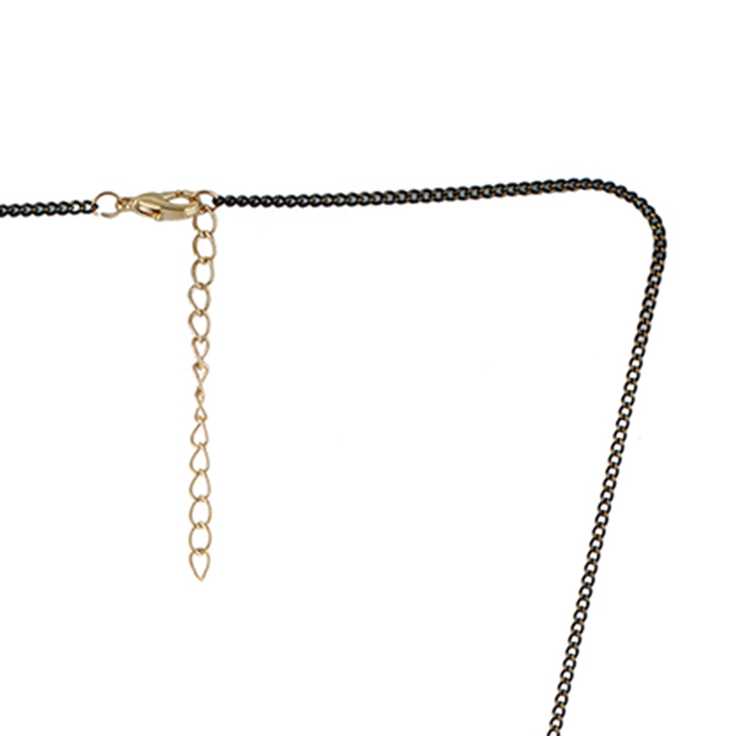 Gold and Grey colour Cylindrical design Pendant with Chain for girls and women