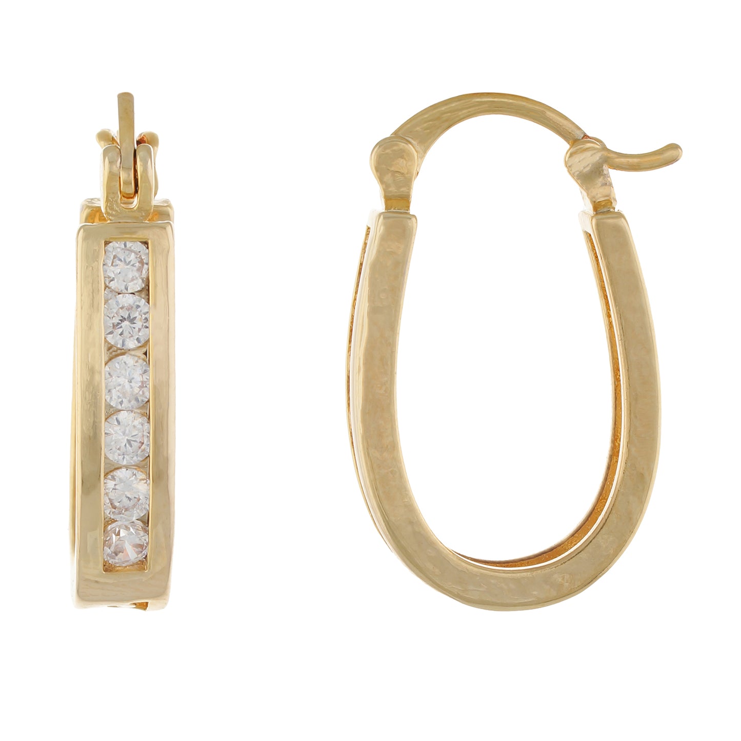 Gold colour Oval design Hoop for girls and women