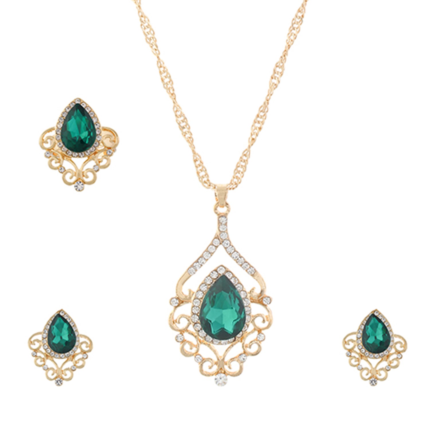 Schmuck Gold Set Schmuck-Set Aus Gold 333 Mit Zirkonia Bicolor