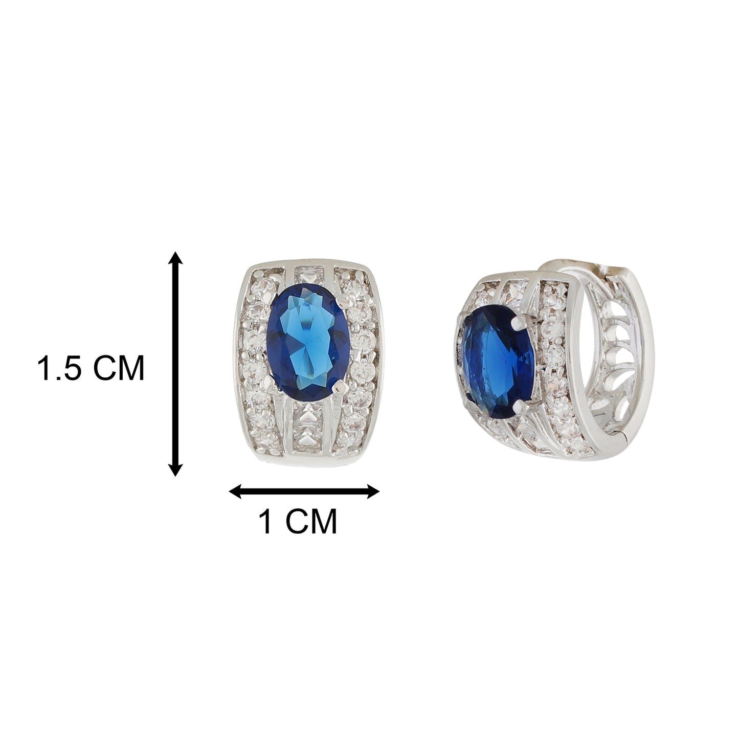 Breathtaking Blue and Silver Colour Small Ear Bali’s for Girls and Women