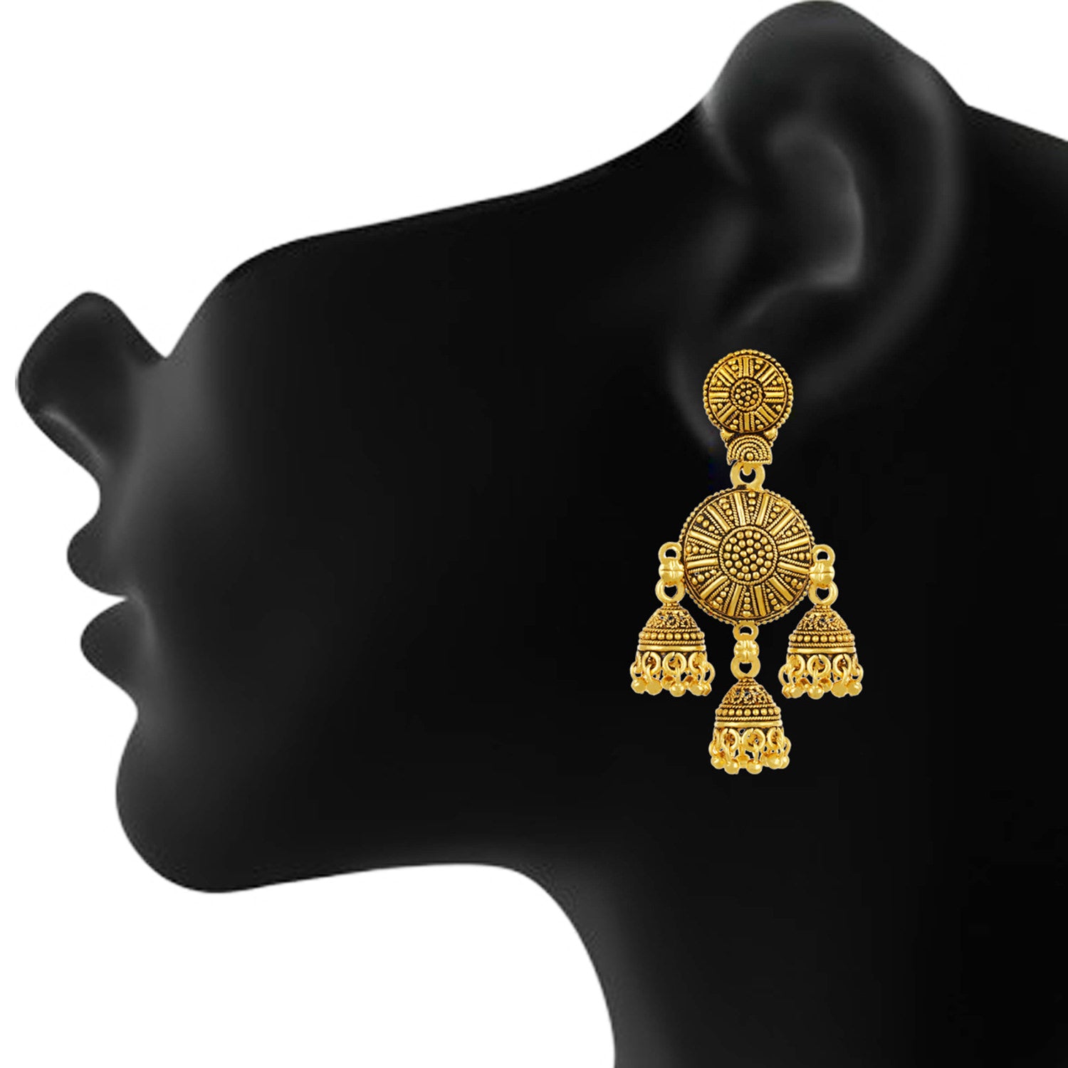 Gold plated Multi Jhumki Earrings Fashion Imitaion Jewelry for Girls and Women