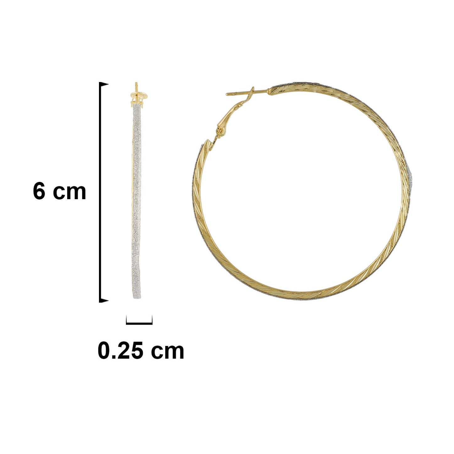 Gold Colour Round Shape Ear Long Bali for Girls and Womens