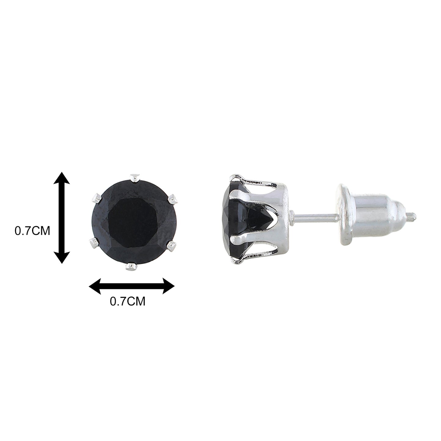 Black colour Round design Studs for girls and women