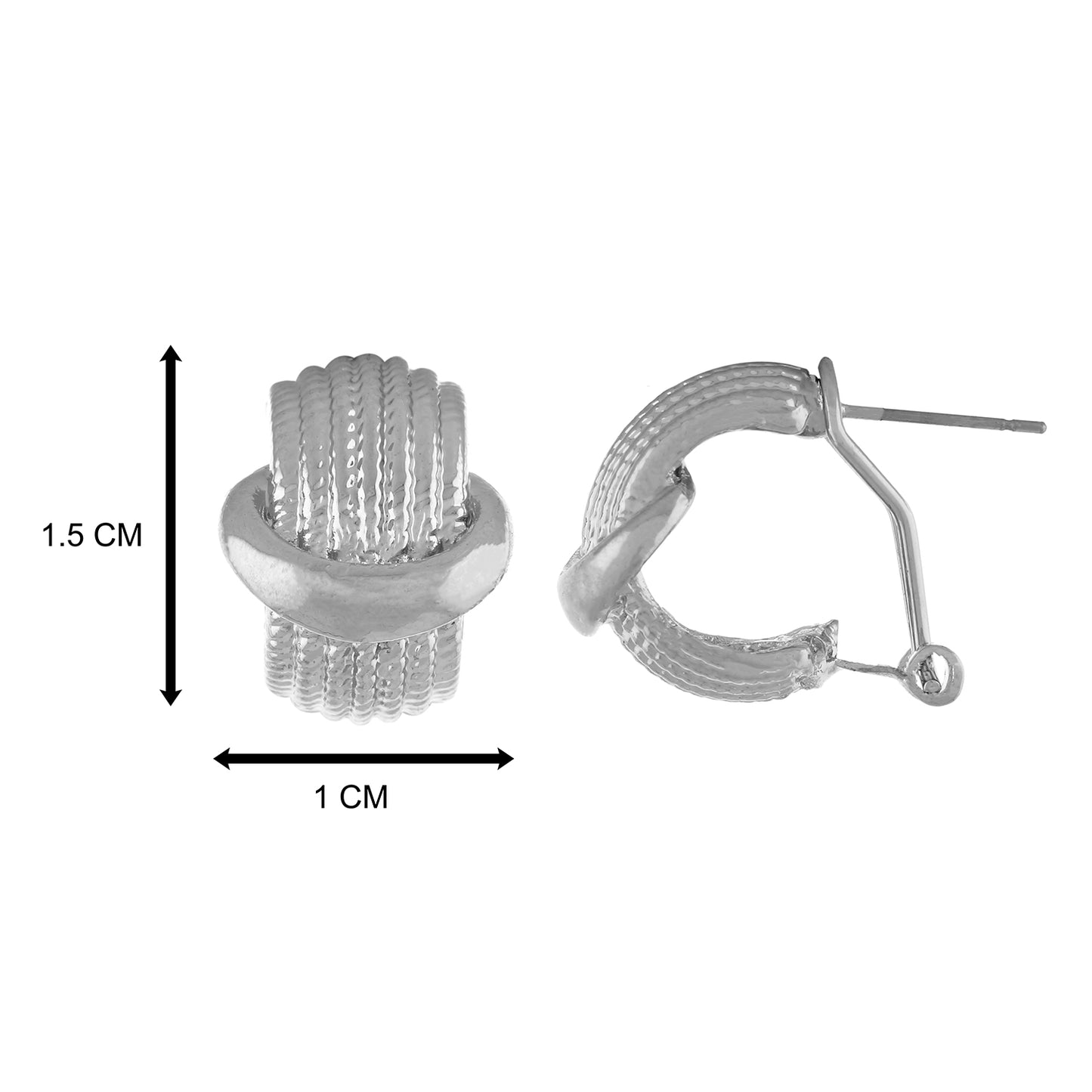 Silver colour Oval design Studs for girls and women