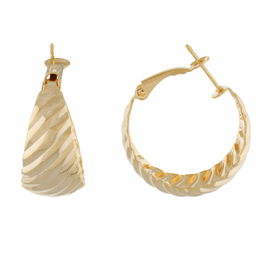 Gold colour Round Design Hoop Earrings for Girls and Women