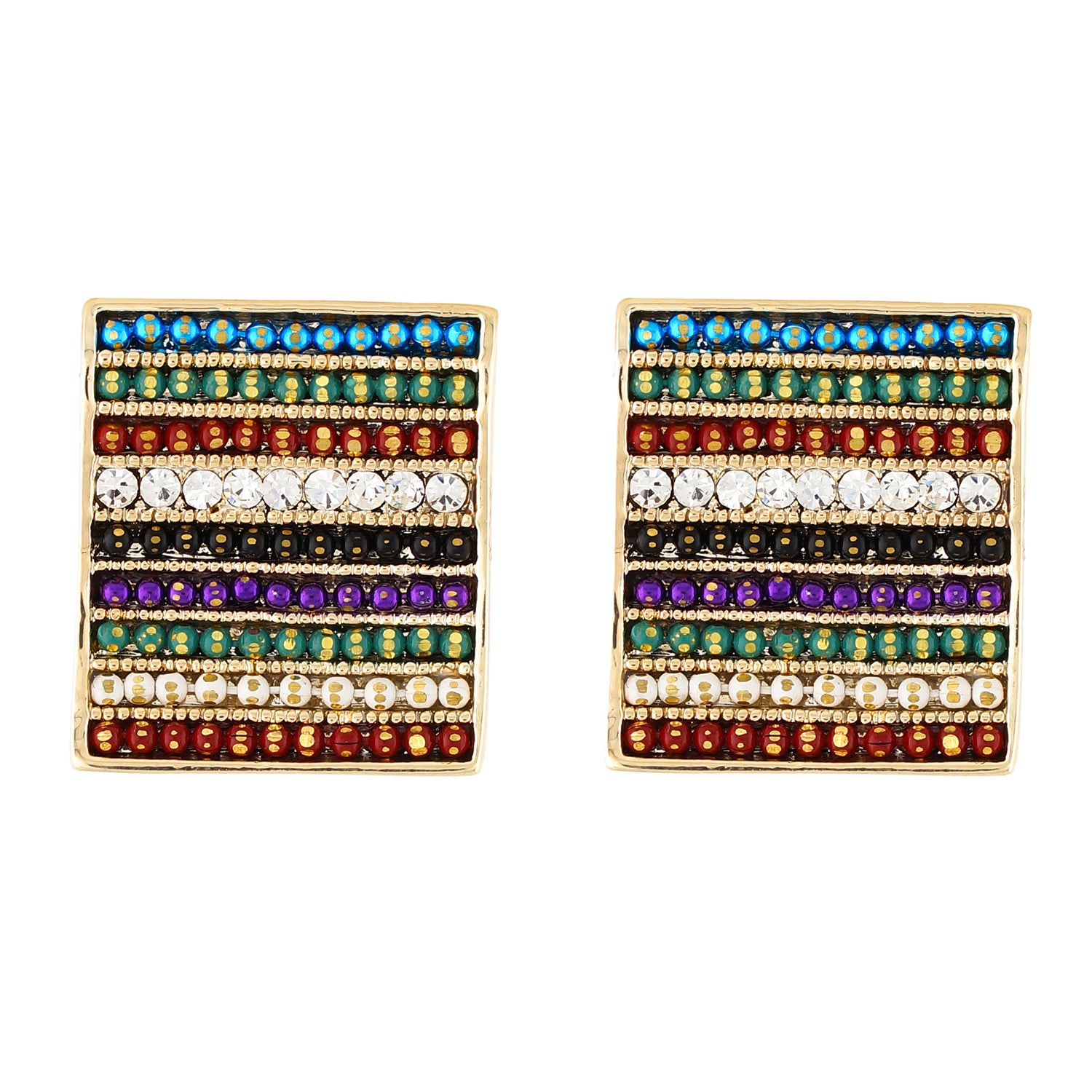 Wonderful Multi Colour Rectangular Shape Earring for Girls and Women