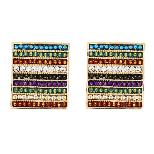 Wonderful Multi Colour Rectangular Shape Earring for Girls and Women