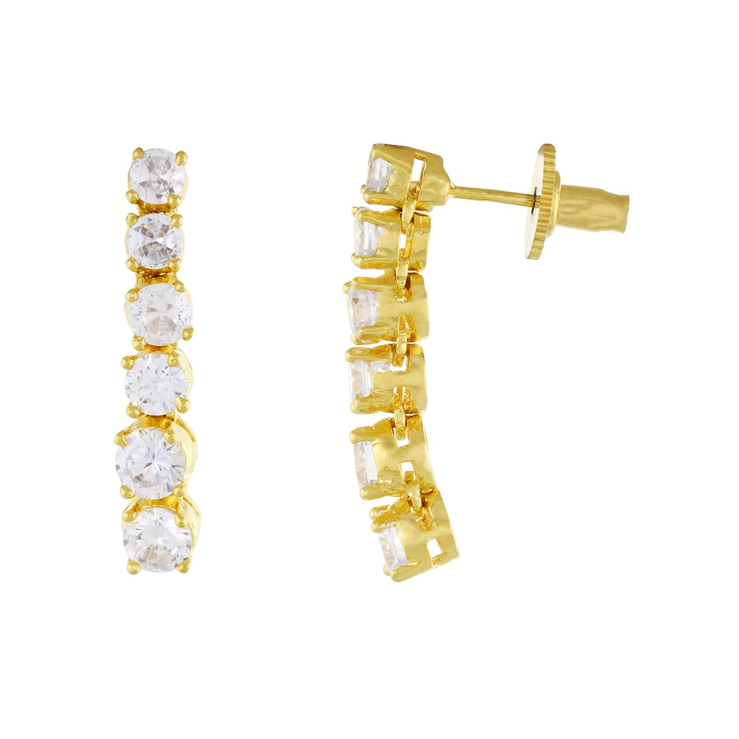 Designer Gold Plated CZ Copper Necklace Set for Ladies and Girls