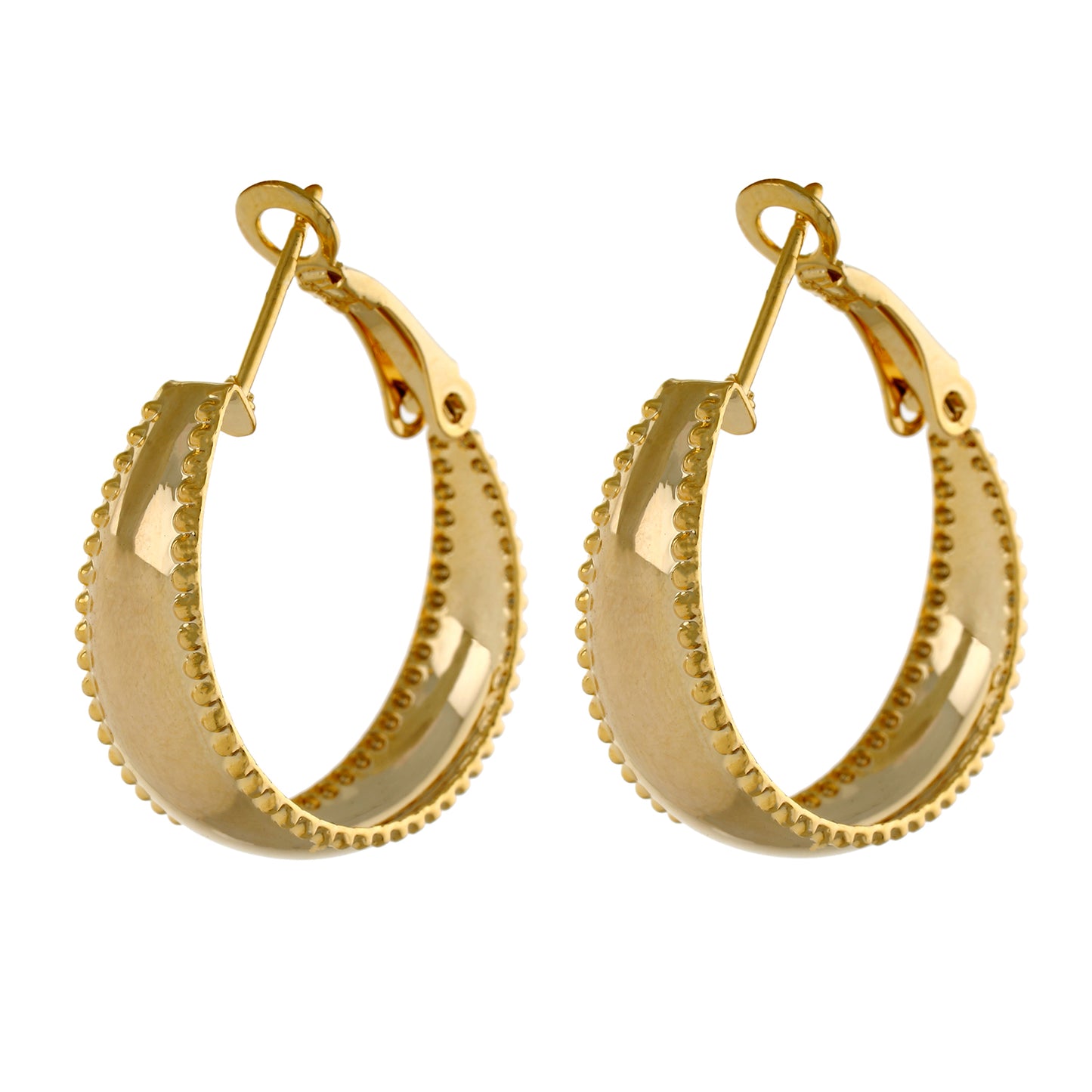Gold colour Round Design Hoop Earrings for Girls and Women
