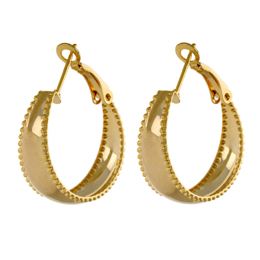 Gold colour Round Design Hoop Earrings for Girls and Women