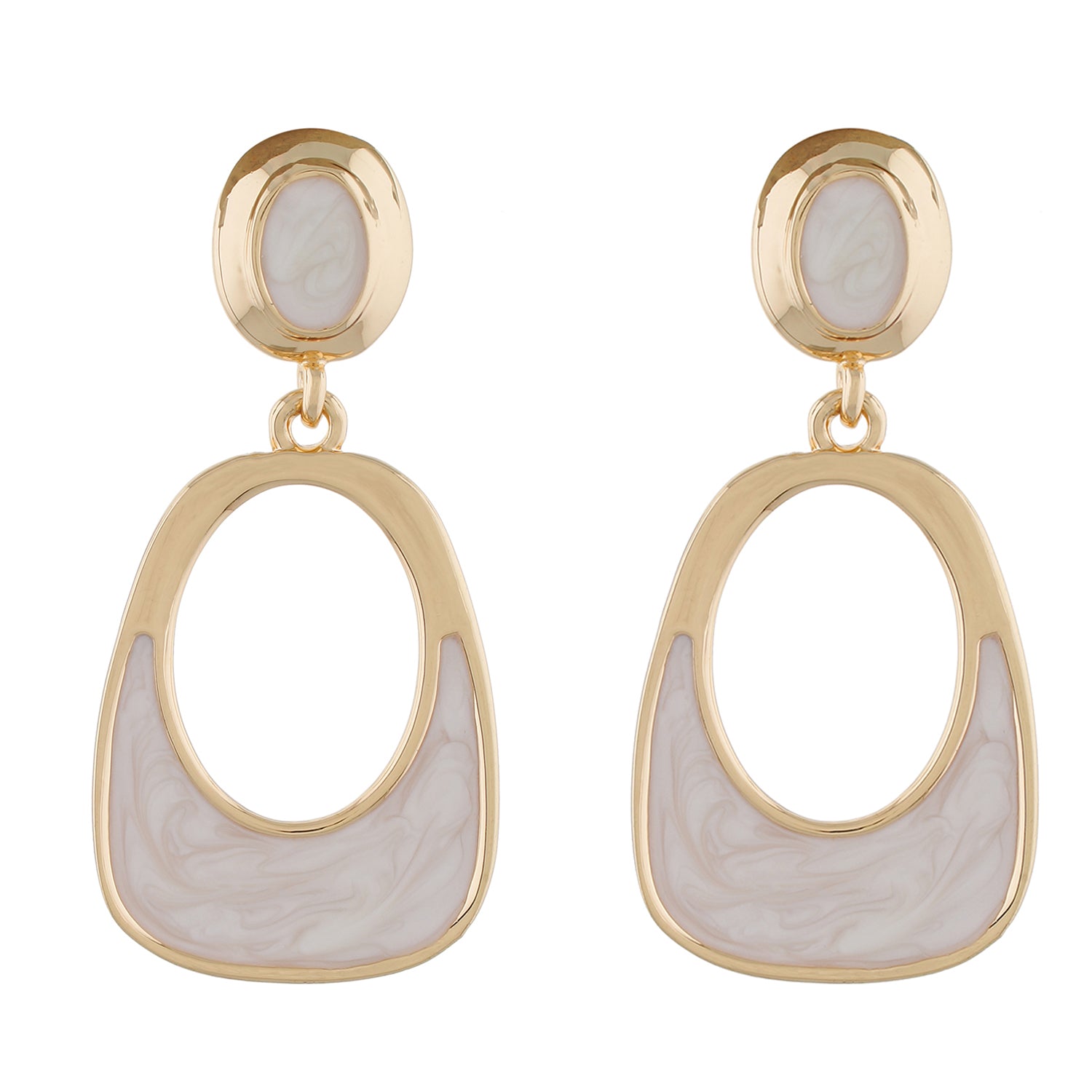 Buy Online Gold and White colour Geometrical Design Hanging