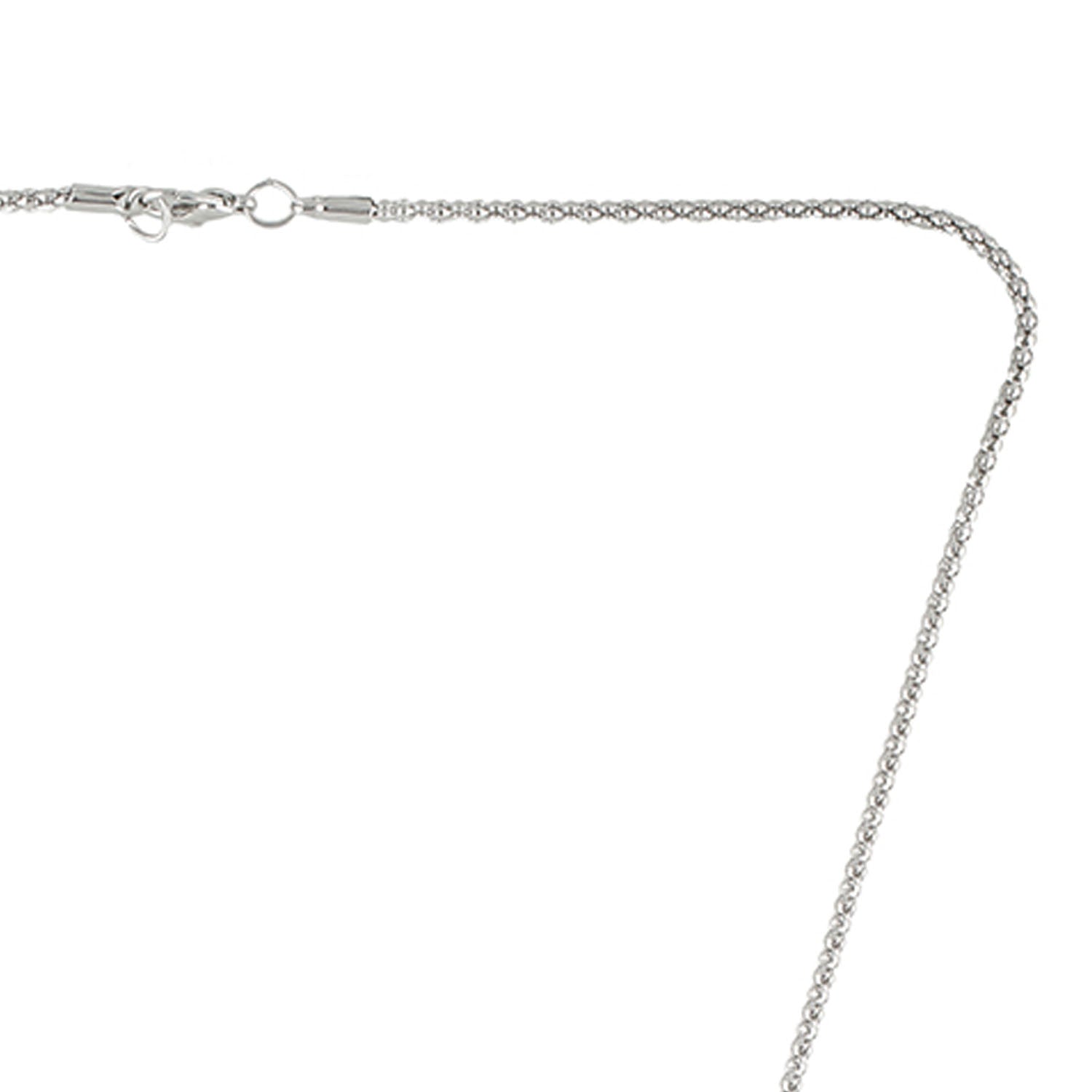 Grey Colour Floral Shape Alloy Pendant with Chain for Girls and Women