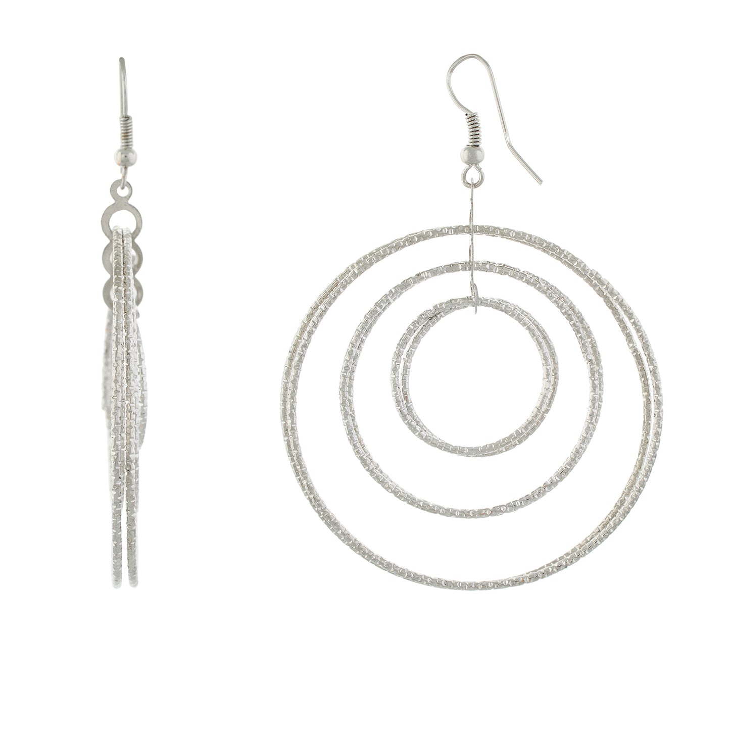 Silver colour Ring design Danglers for girls and women