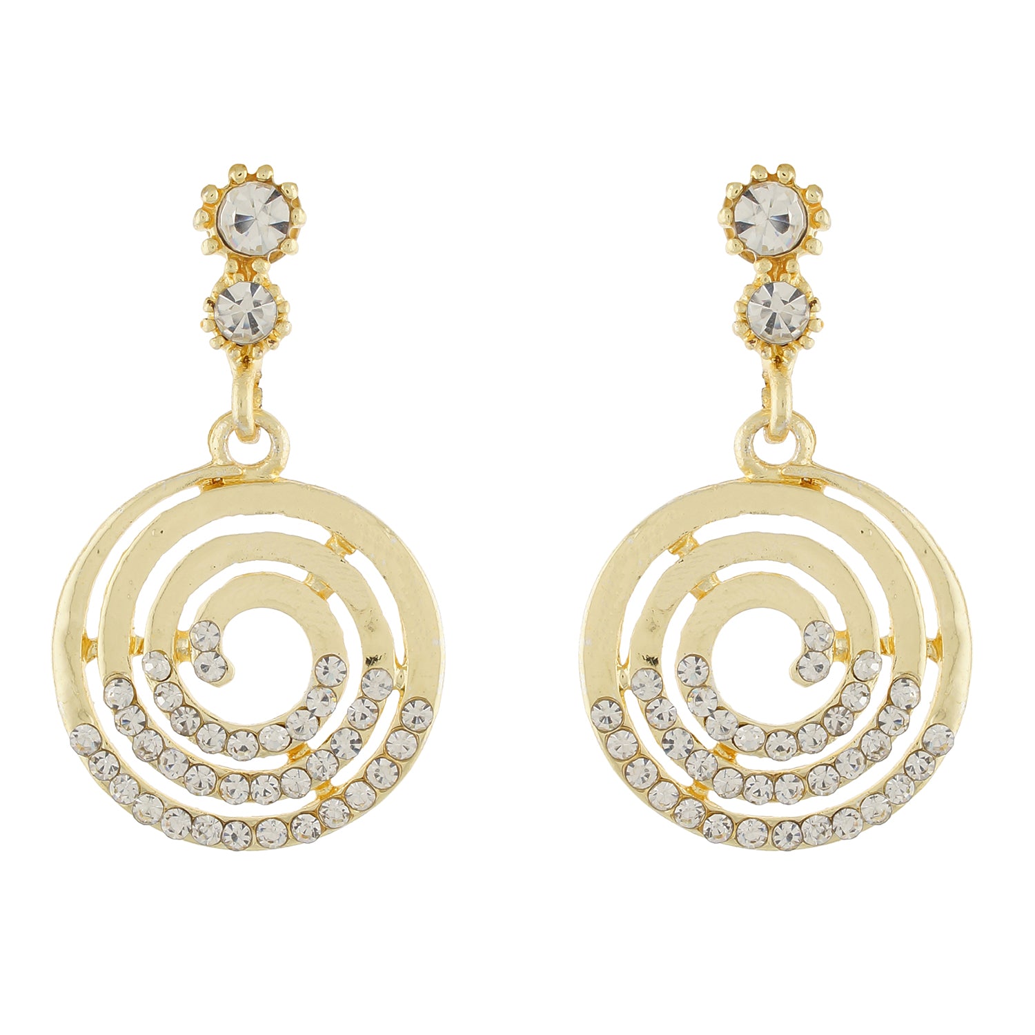 Stylish Gold Colour Round Shape Earring for Girls and Women