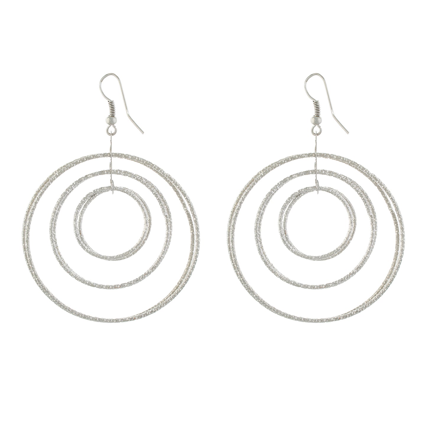 Silver colour Ring design Danglers for girls and women