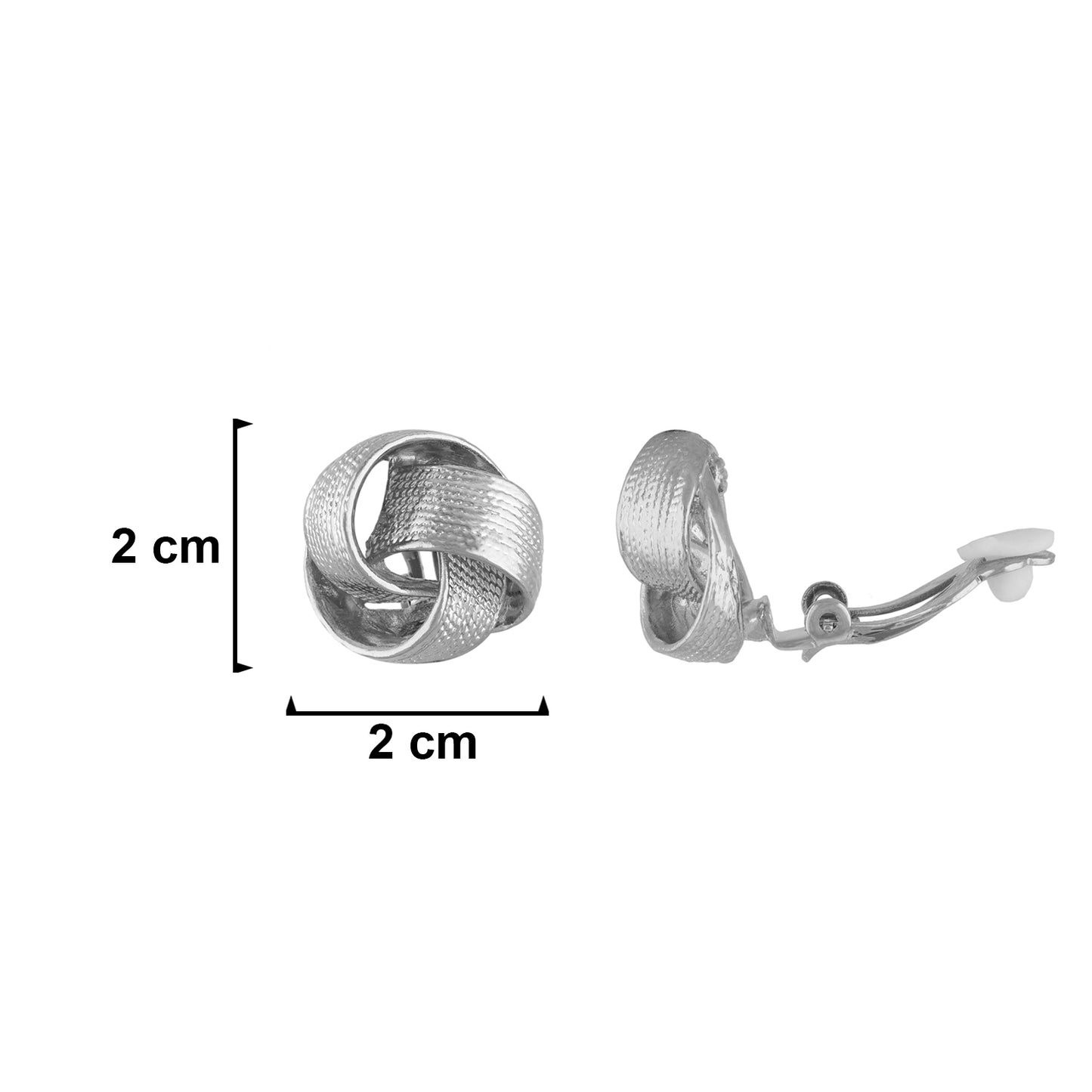 Stunning Silver Colour Alloy Clip On Earrings for Girls