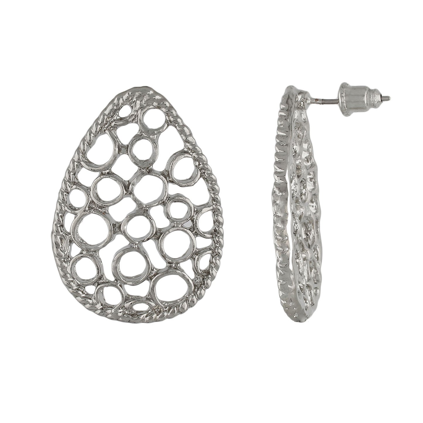 Smart Silver Colour Leaf Shape Earring for Girls and Women