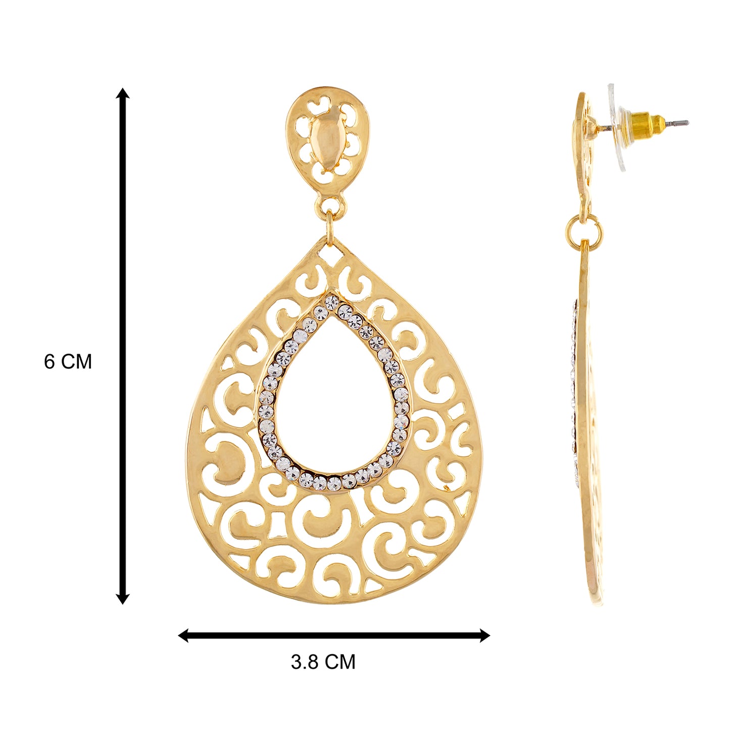 Gold colour Drop design Danglers for girls and women