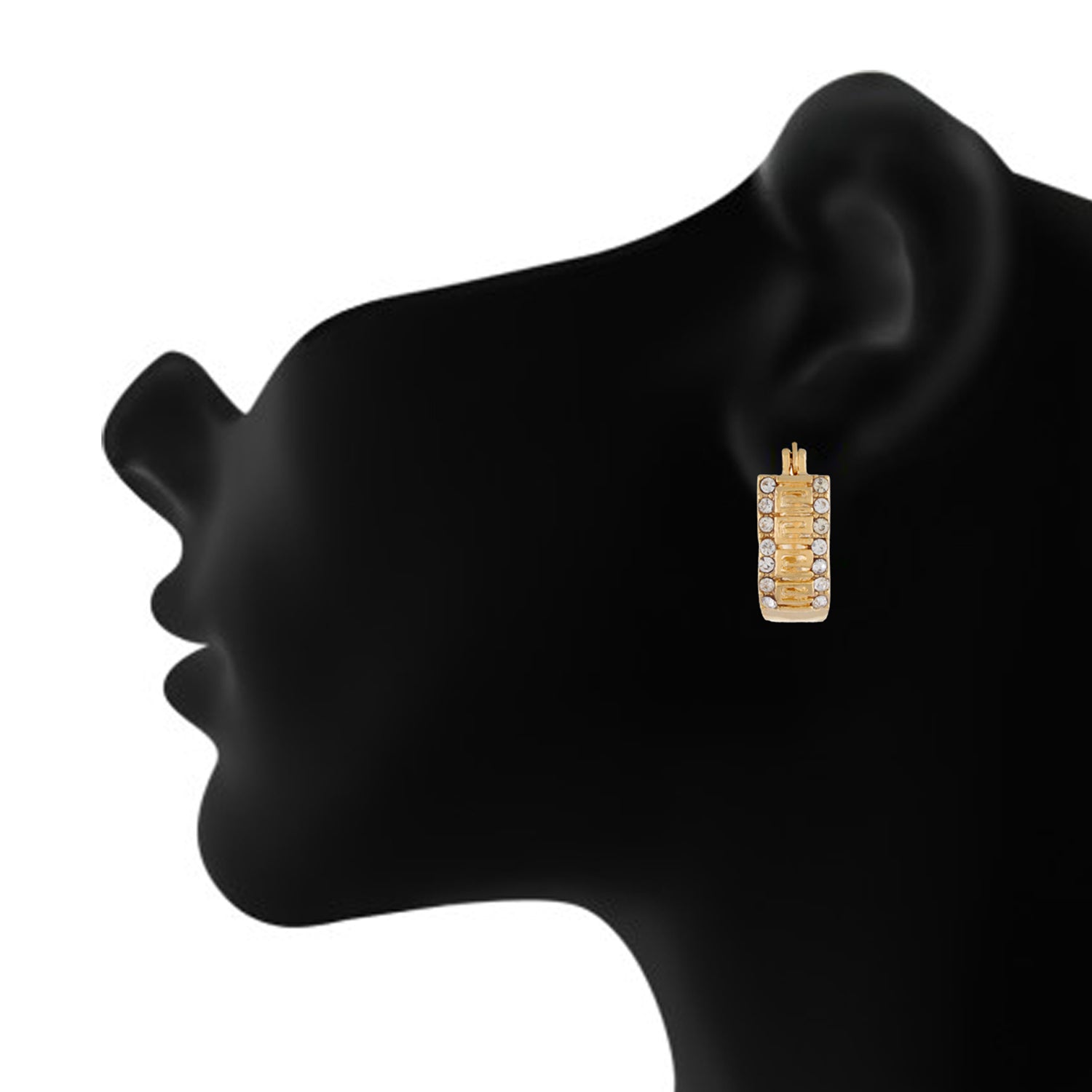 Gold colour Geometrical design Hoop for girls and women