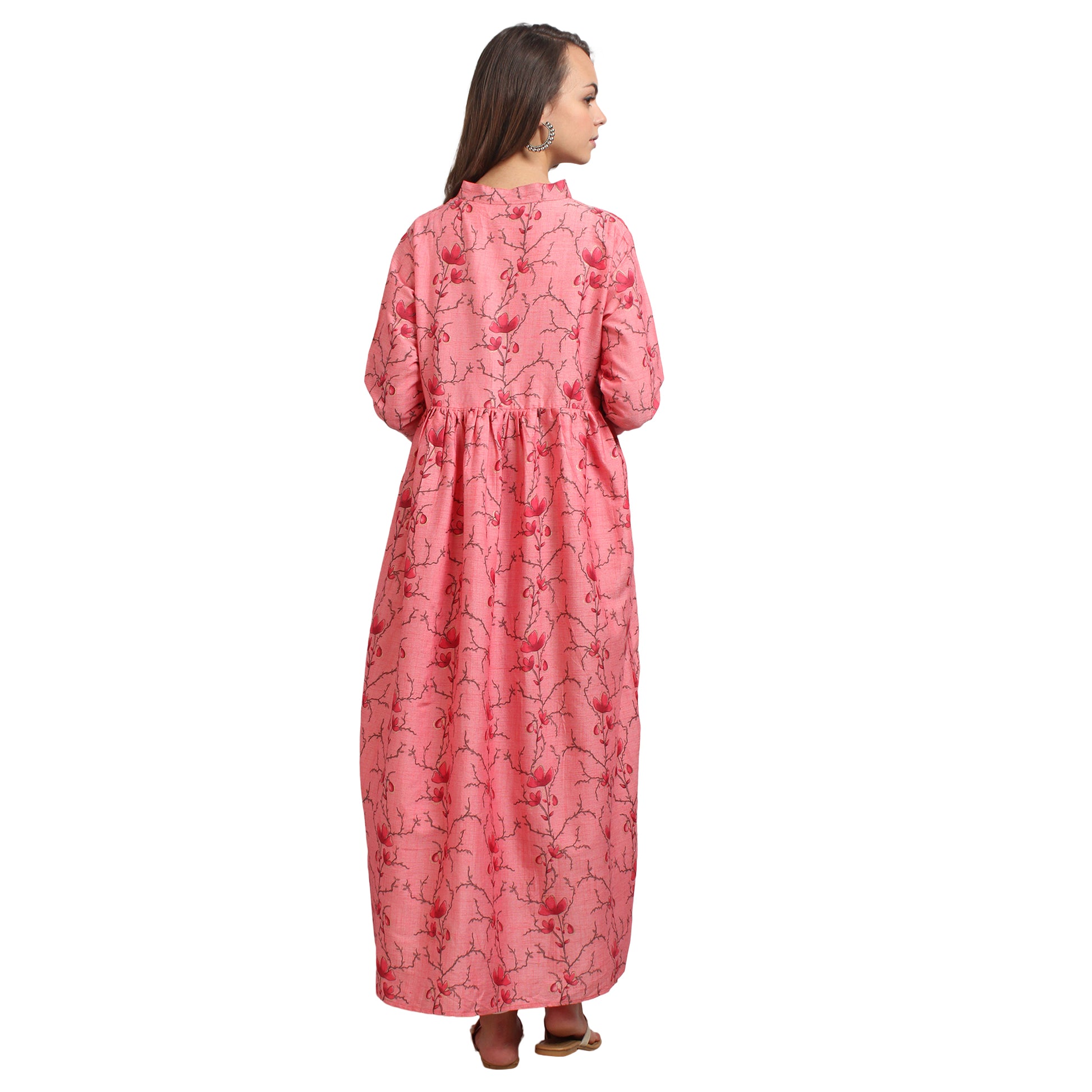 Printed Rayon Pregnancy Kurti For Women - Pink