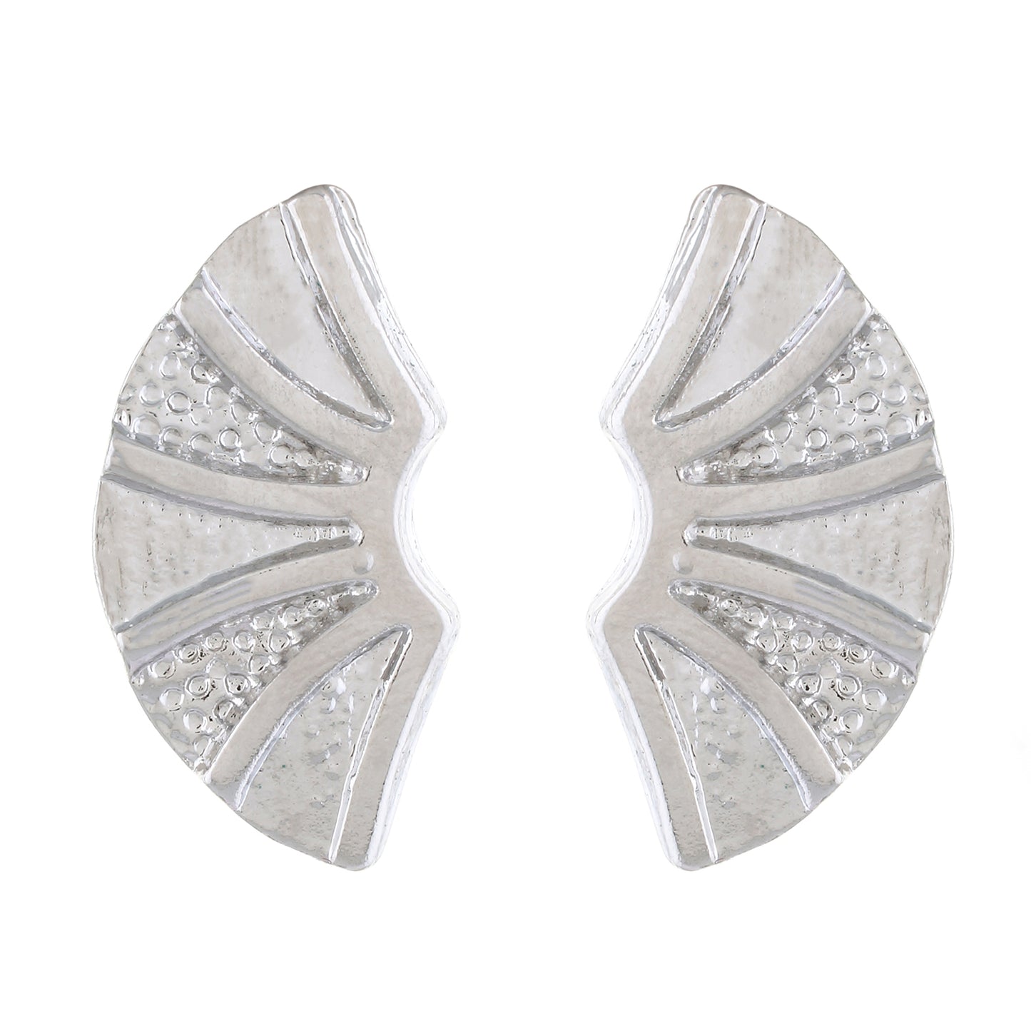 Silver colour Geometrical Design Stud Earrings for Girls and Women