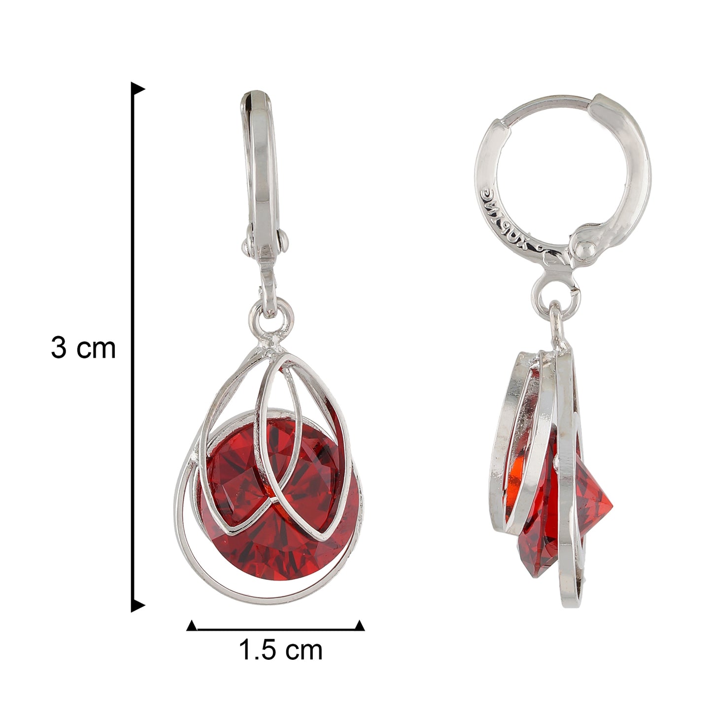 Incredible Red and Gold Colour Drop Shape Earring for Girls and Women