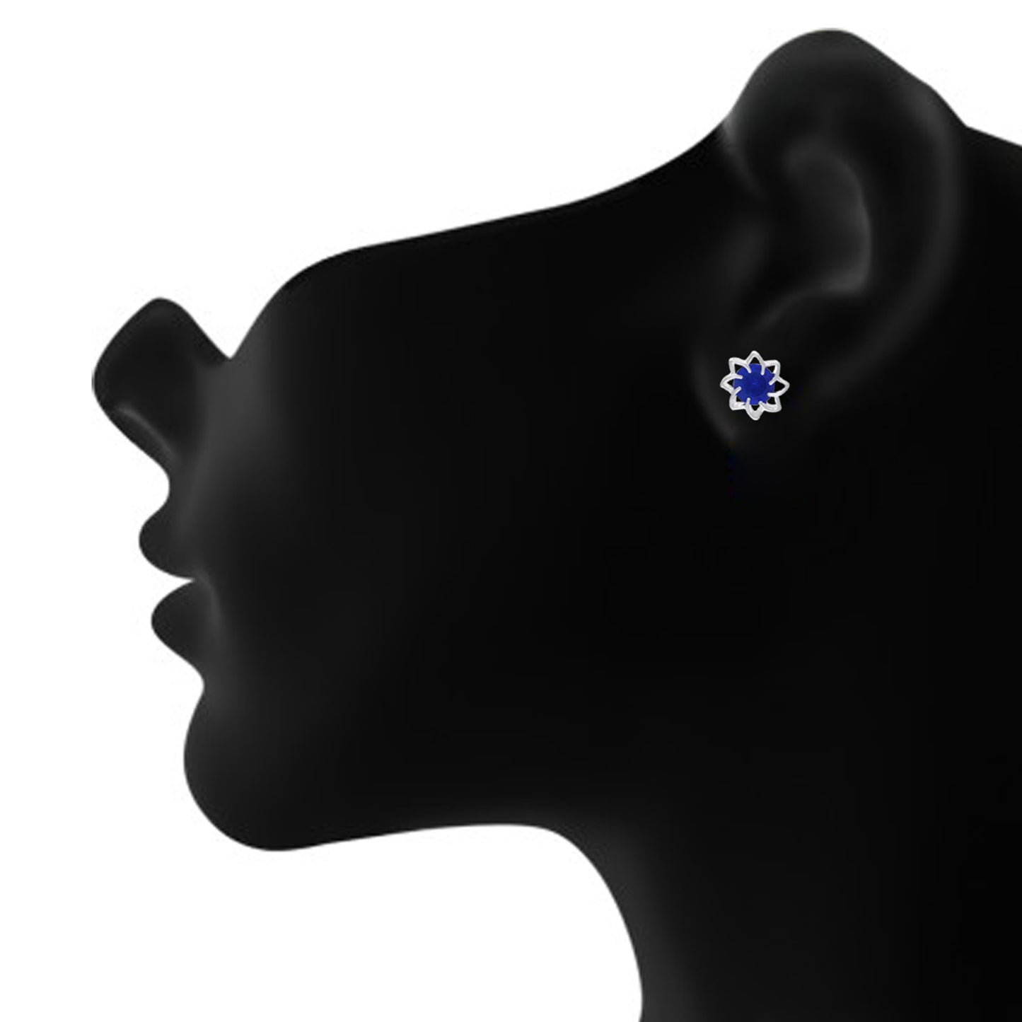 Blue colour Floral Design Stud Earrings for Girls and Women