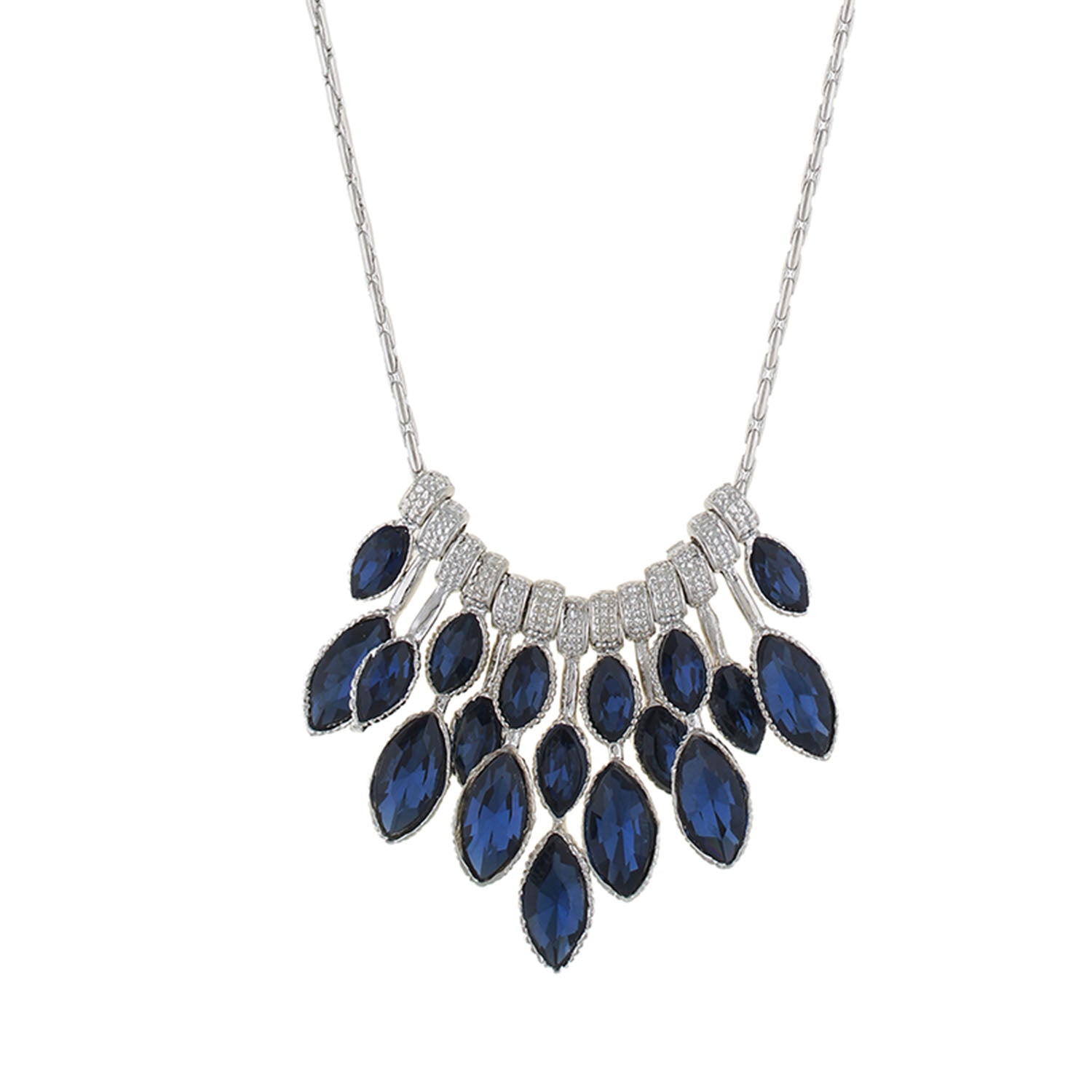 Silver and Blue colour Drop design  for girls and women