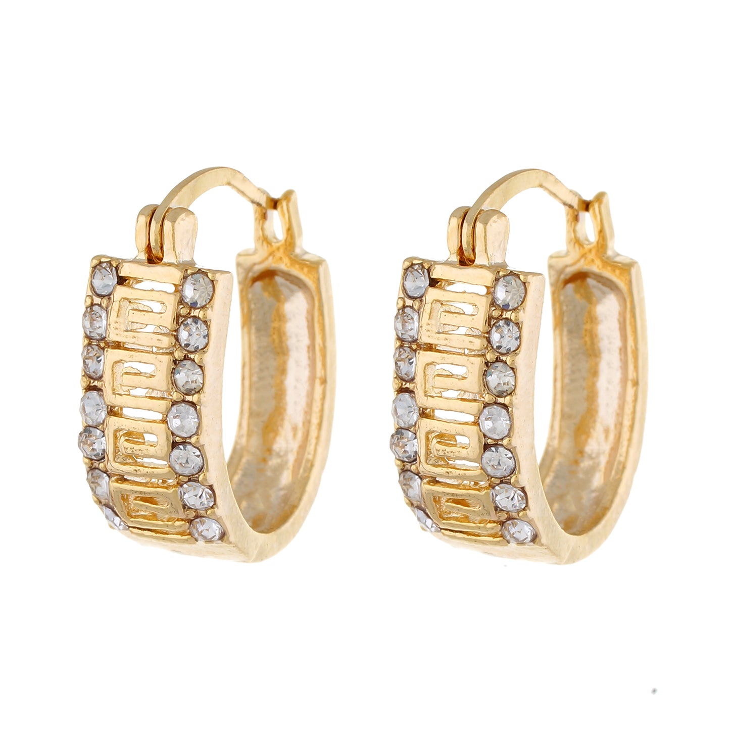 Gold colour Geometrical design Hoop for girls and women