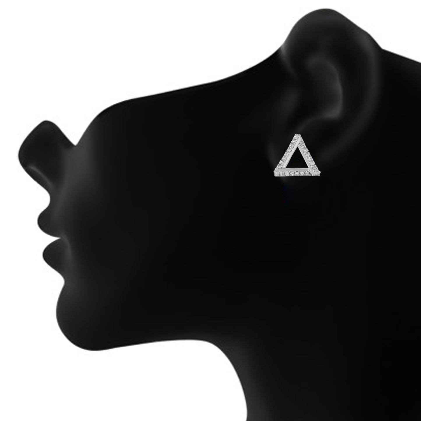 Sassy Silver Colour Triangular Shape Alloy Clip On Earrings for Girls