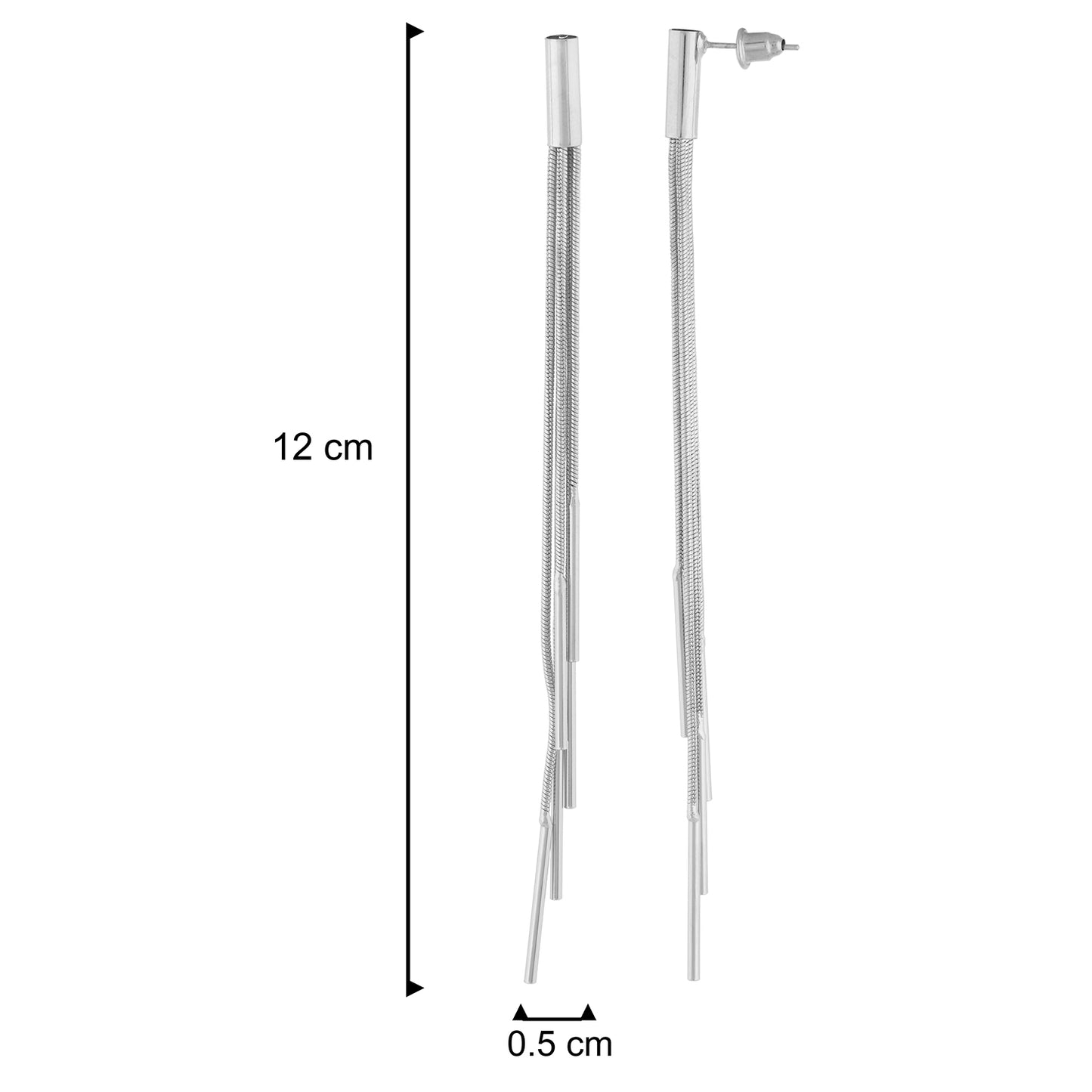 Modish Silver Colour Long Earring for Girls and Women