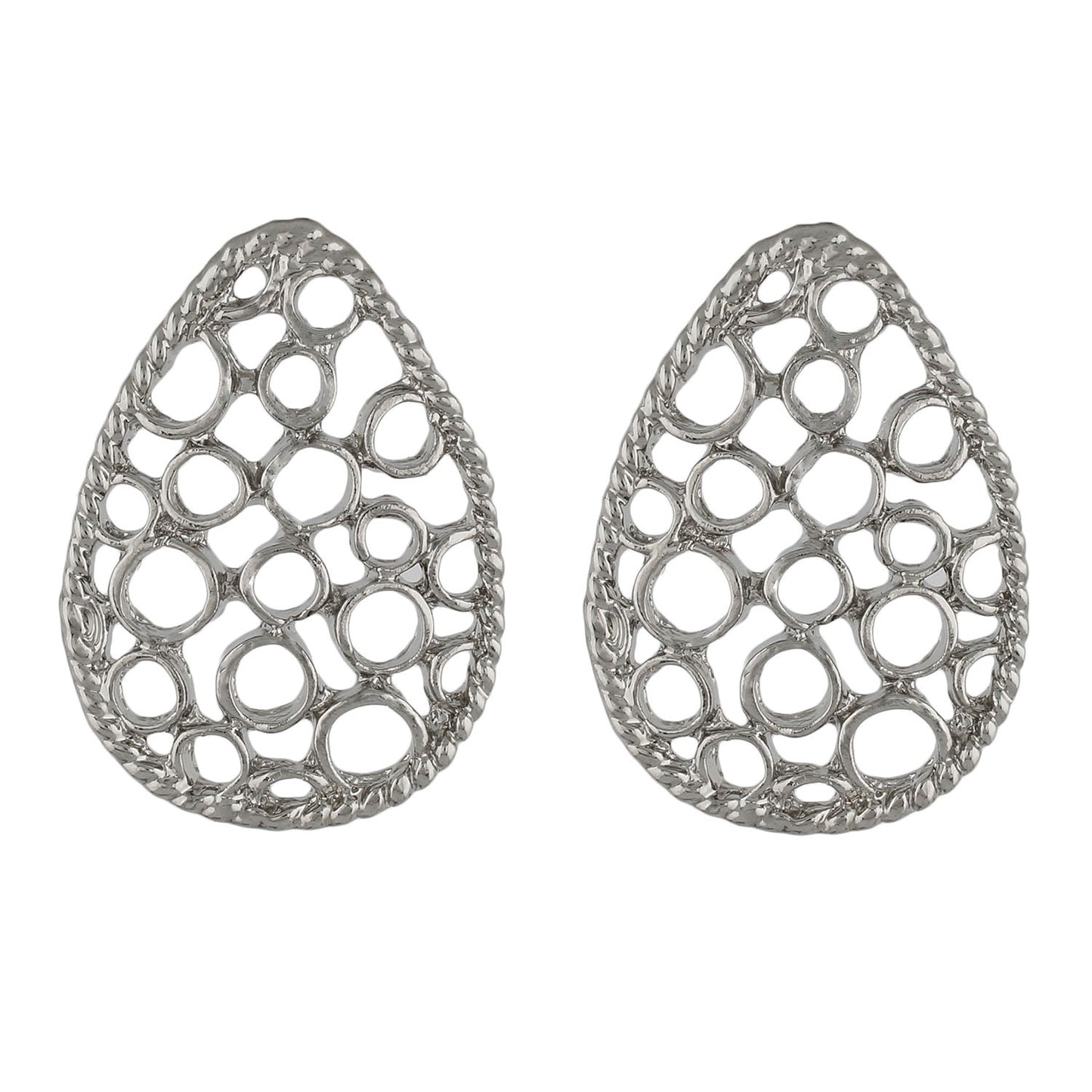 Smart Silver Colour Leaf Shape Earring for Girls and Women
