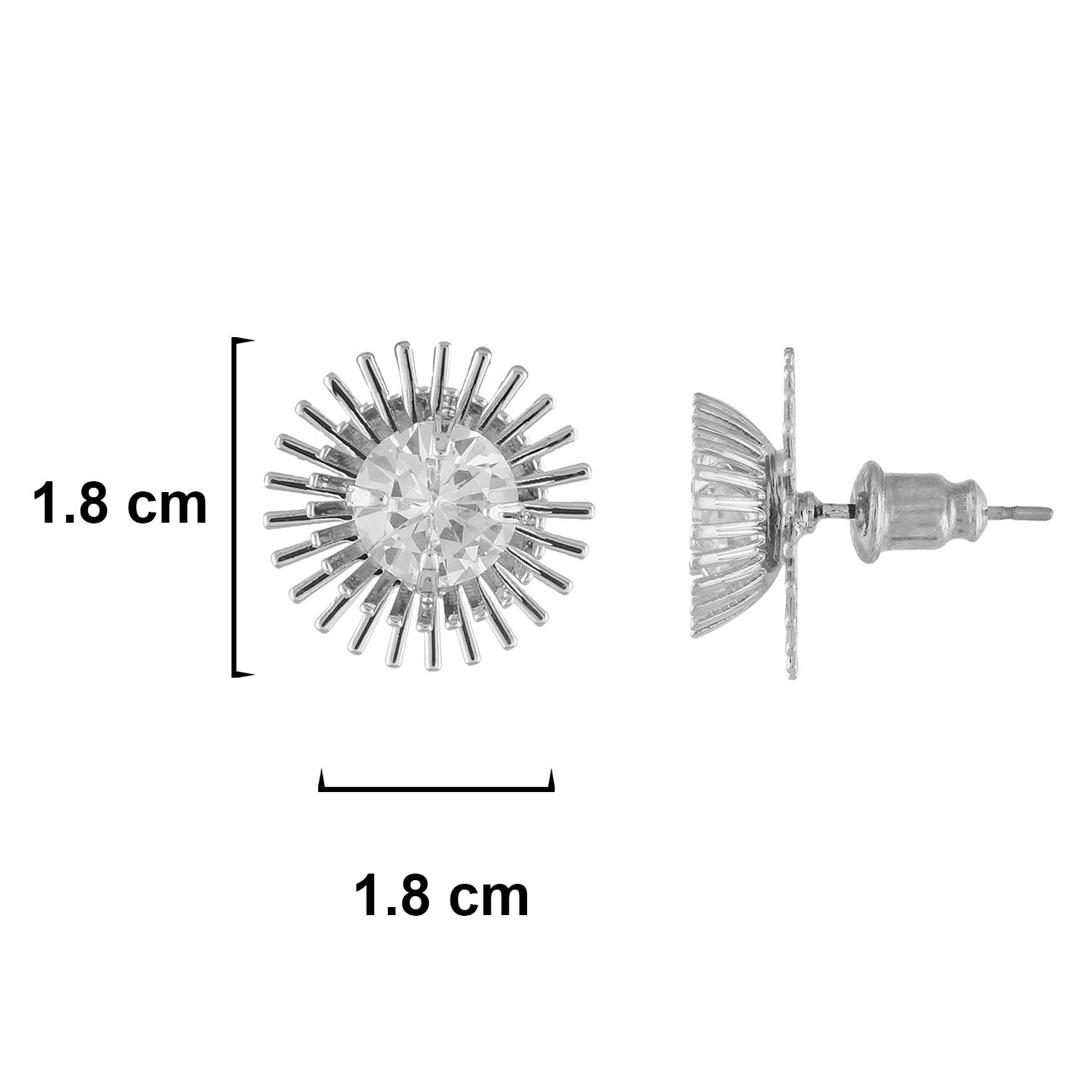 Chic and Trendy Silver Colour Round Shape Earring for Girls and Women