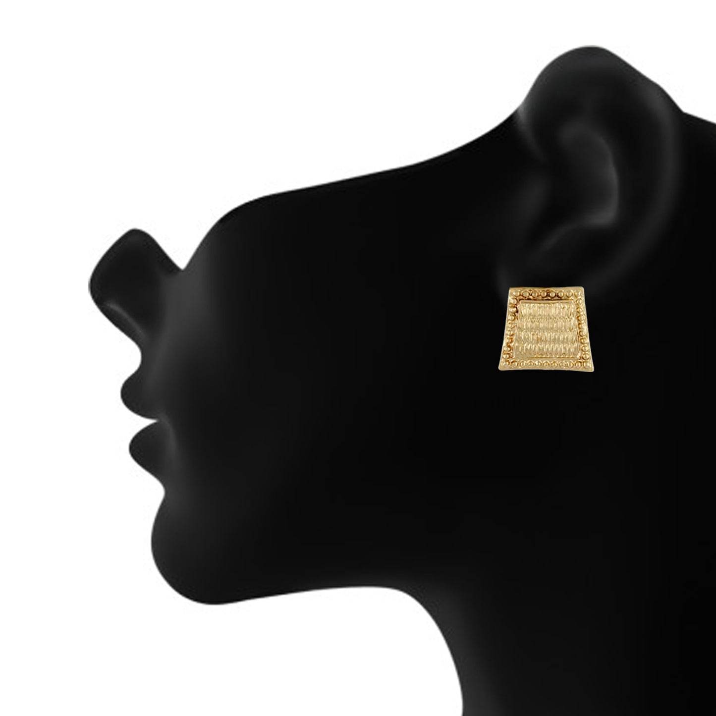 Gold colour Geometrical Design Stud Earrings for Girls and Women