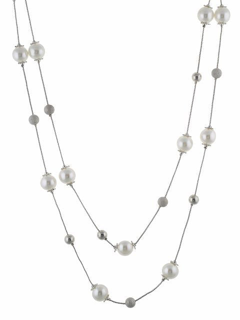 White and Silver colour Western design Necklace