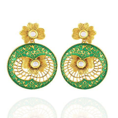 Green colour Earring