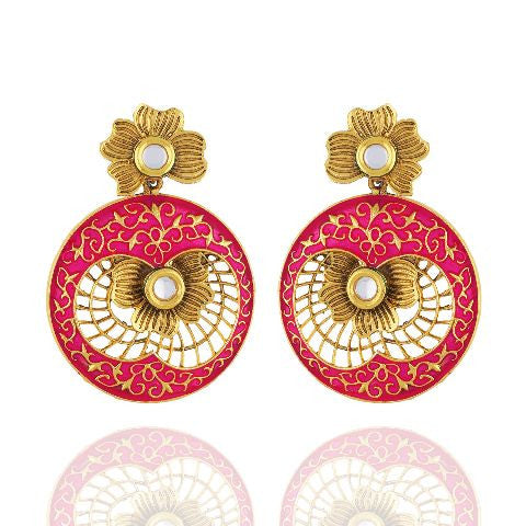 Pink colour Earring