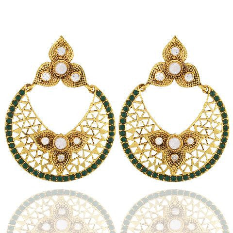 Green colour Earring