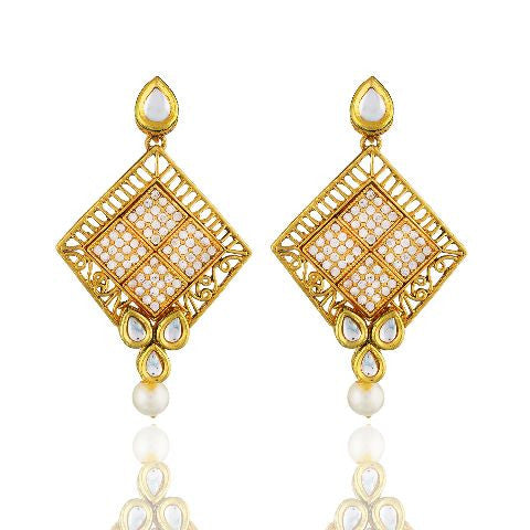 White  colour Earring