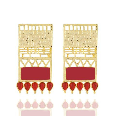 Red colour Earring