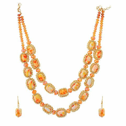 Beige colour Western design Necklace Set