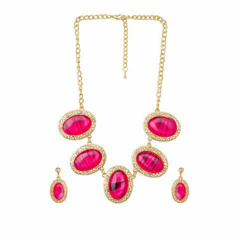 Red colour Indo Western design Necklace Set